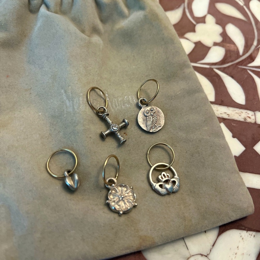 LEE BREVARD Endless Hoop Charm Earring Collection